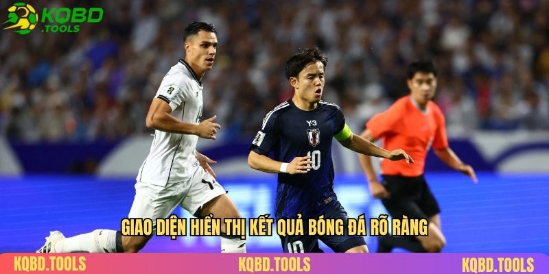 Giao diện hiển thị kết quả bóng đá rõ ràng